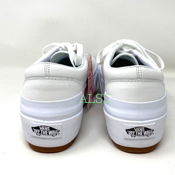 VANS ERA STACKED PLATFORM Low Top LEATHER White Shoes Women’s Size VN0A4BTOOER - Picture 7 of 9